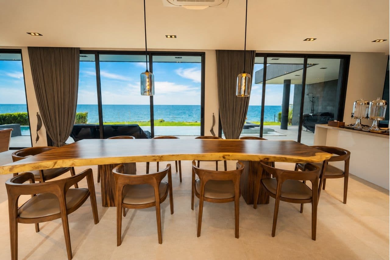 The dining table