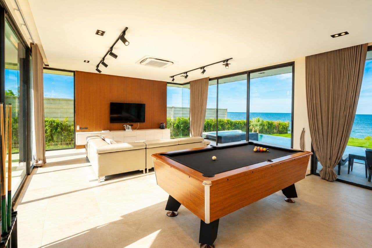 games room pool table sea view — Astral Villa Hua Hin – Kui Buri